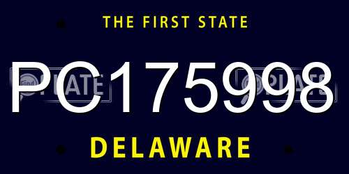 PC175998 Delaware License Plate