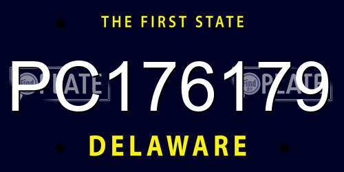 PC176179 Delaware License Plate