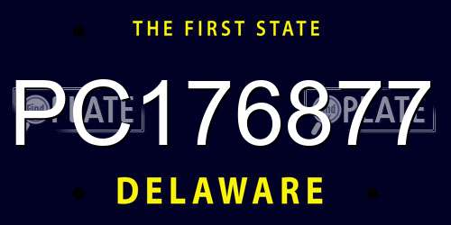 PC176877 Delaware License Plate