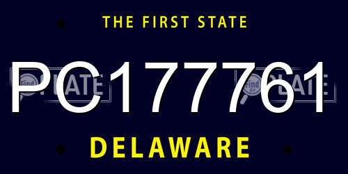PC177761 Delaware License Plate