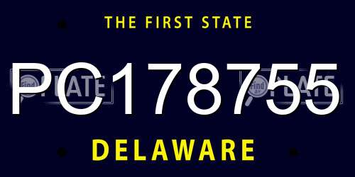PC178755 Delaware License Plate