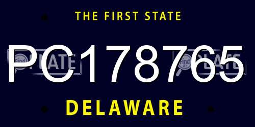 PC178765 Delaware License Plate