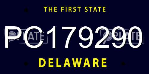 PC179290 Delaware License Plate