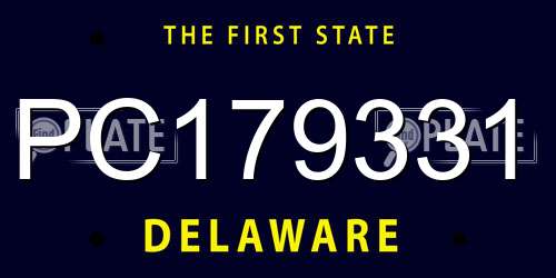 PC179331 Delaware License Plate
