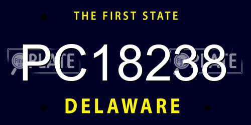 PC18238 Delaware License Plate