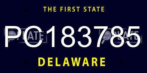PC183785 Delaware License Plate