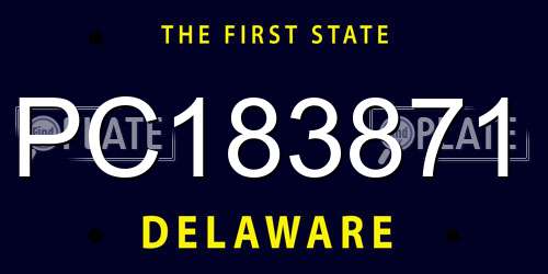 PC183871 Delaware License Plate