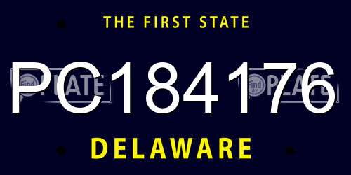 PC184176 Delaware License Plate