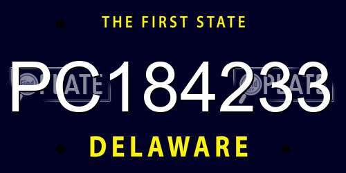 PC184233 Delaware License Plate