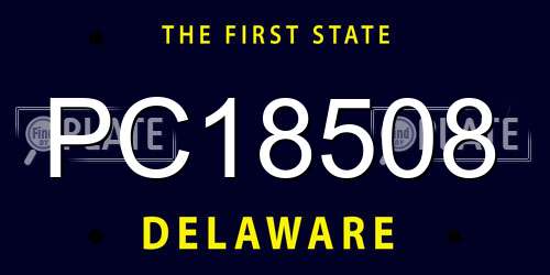 PC18508 Delaware License Plate