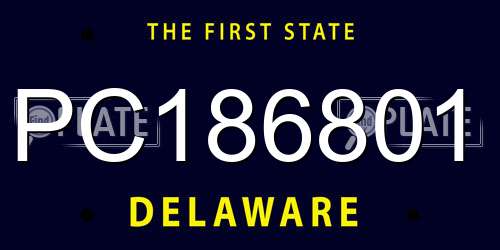 PC186801 Delaware License Plate