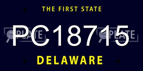 PC18715 Delaware License Plate