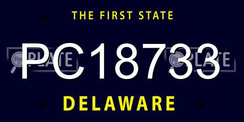 PC18733 Delaware License Plate