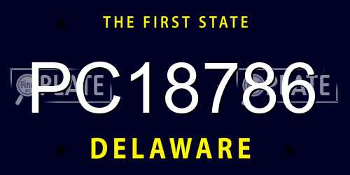 PC18786 Delaware License Plate