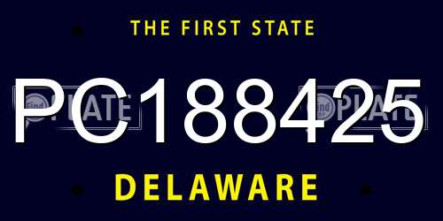 PC188425 Delaware License Plate