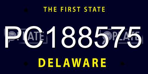 PC188575 Delaware License Plate