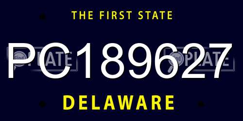 PC189627 Delaware License Plate