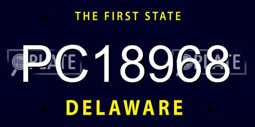 PC18968 Delaware License Plate