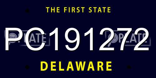 PC191272 Delaware License Plate