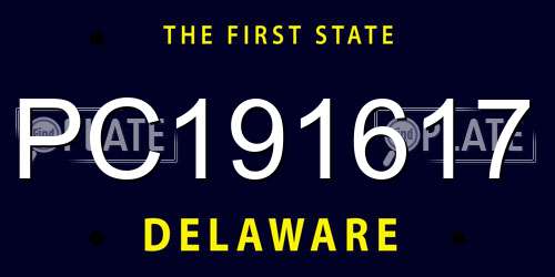PC191617 Delaware License Plate