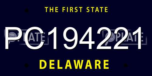 PC194221 Delaware License Plate