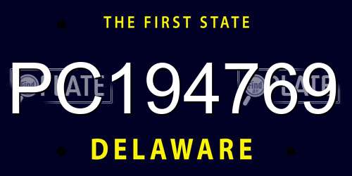 PC194769 Delaware License Plate