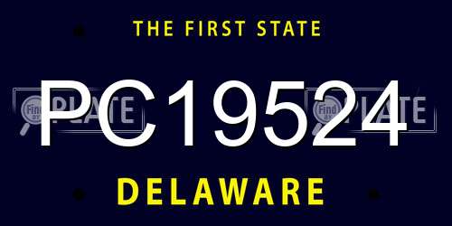 PC19524 Delaware License Plate