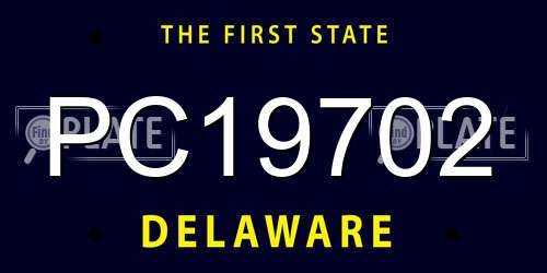 PC19702 Delaware License Plate