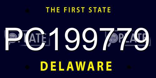 PC199779 Delaware License Plate