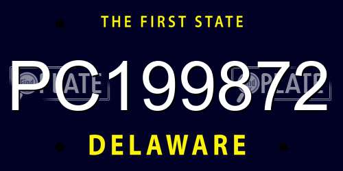 PC199872 Delaware License Plate