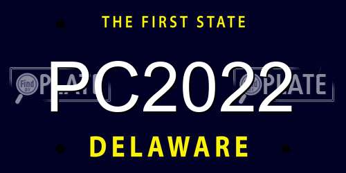 PC2022 Delaware License Plate