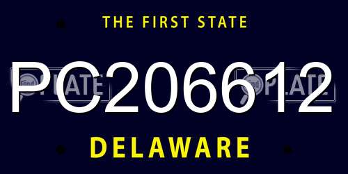 PC206612 Delaware License Plate