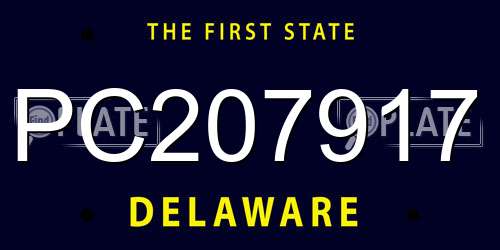 PC207917 Delaware License Plate