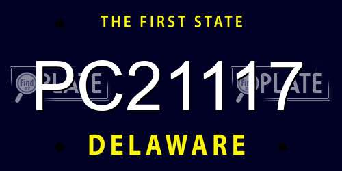 PC21117 Delaware License Plate