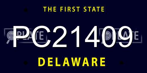 PC21409 Delaware License Plate