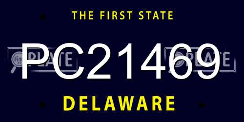 PC21469 Delaware License Plate