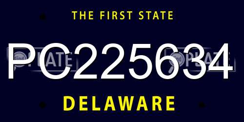 PC225634 Delaware License Plate
