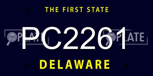 PC2261 Delaware License Plate