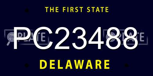 PC23488 Delaware License Plate