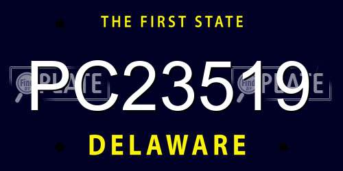 PC23519 Delaware License Plate