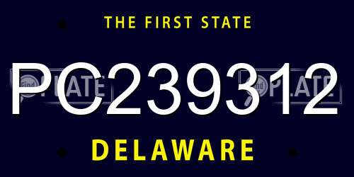 PC239312 Delaware License Plate