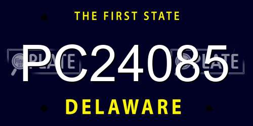PC24085 Delaware License Plate