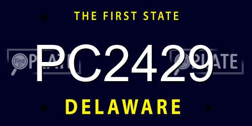 PC2429 Delaware License Plate