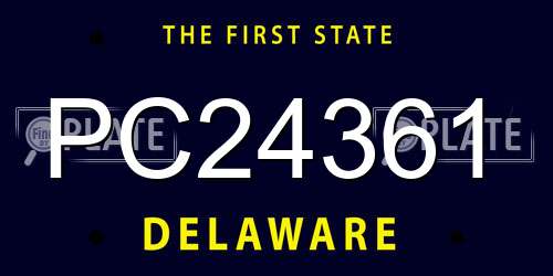 PC24361 Delaware License Plate