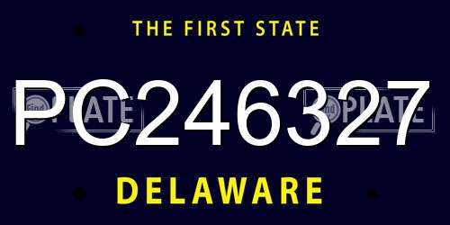 PC246327 Delaware License Plate