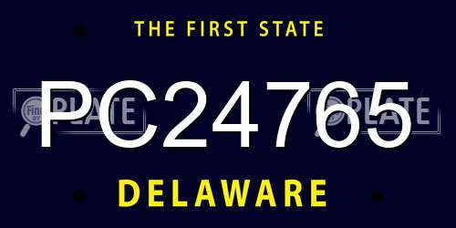 PC24765 Delaware License Plate