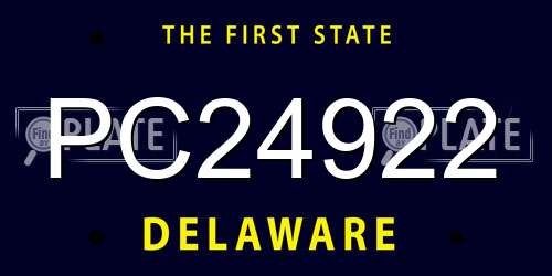 PC24922 Delaware License Plate
