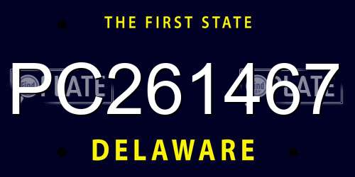 PC261467 Delaware License Plate