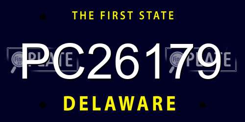 PC26179 Delaware License Plate