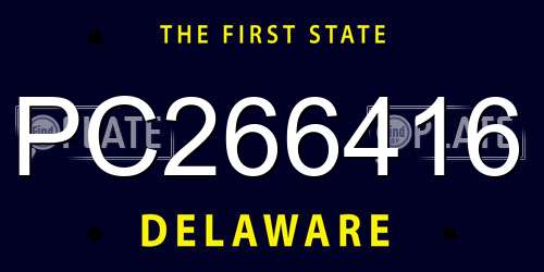PC266416 Delaware License Plate